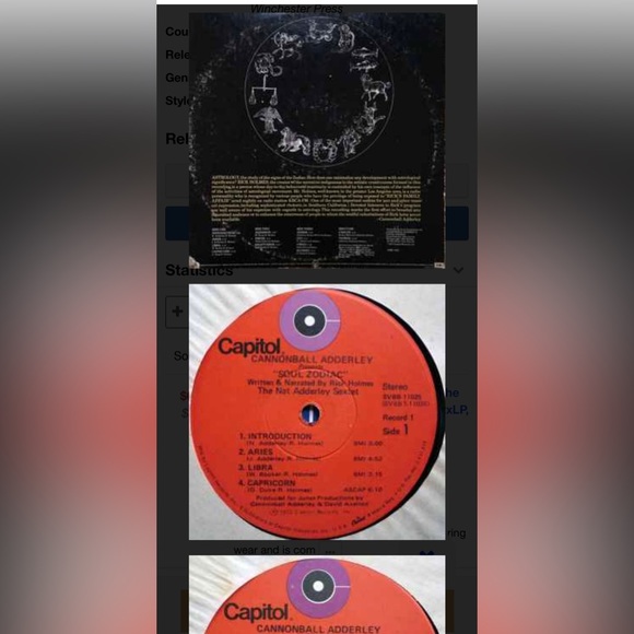 Vinyl Soul zodiac Rare Cannonball Adderley/Rick Holmes 2 record set VG+ 1972 HTF - Picture 8 of 9